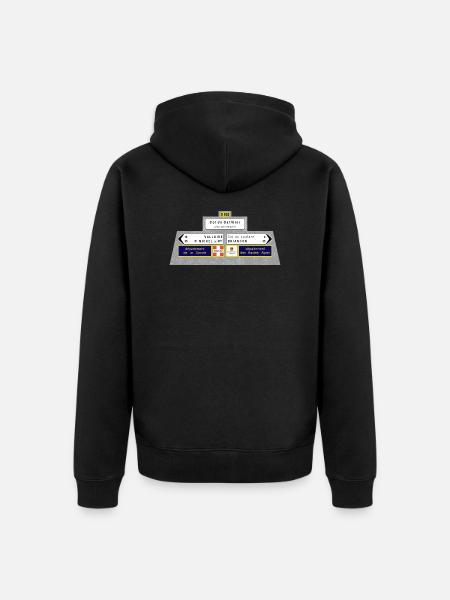 Col du Galibier - Unisex Premium Organic Zip Hoodie - black