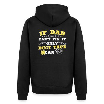 Ruban adhésif ruban adhésif Papa bricolage amateur - Veste à capuche bio Premium Unisexe - noir - Dos - Nico (187cm)