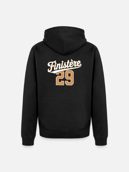 Finistère 29 - Veste à capuche bio Premium Unisexe - noir