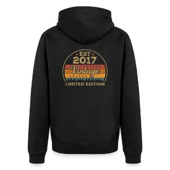 Légendaire Depuis 2017 Anniversaire 2017 Millésime 2017 - Veste à capuche bio Premium Unisexe - noir - Dos - Nico (187cm)