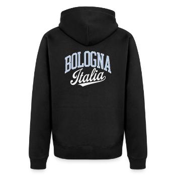 Bologna - Italia - Veste à capuche bio Premium Unisexe - noir - Dos - Nico (187cm)