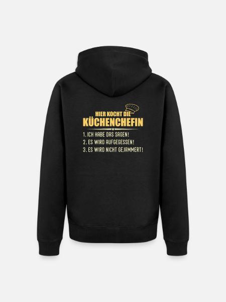 Cooking Funny Cook Chef Gift - Unisex Premium Organic Zip Hoodie - black