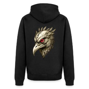 L’oiseau - Veste à capuche bio Premium Unisexe - noir - Dos - Nico (187cm)