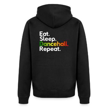 Mangez Sommeil Dancehall Repeat - Veste à capuche bio Premium Unisexe - noir - Dos - Nico (187cm)