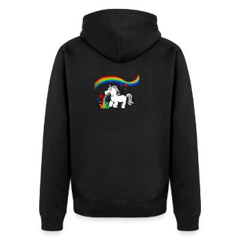 Licorne - Veste à capuche bio Premium Unisexe - noir - Dos - Nico (187cm)