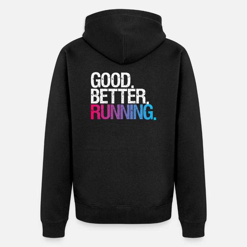 Courir le jogging - Veste à capuche bio Premium Unisexe - noir