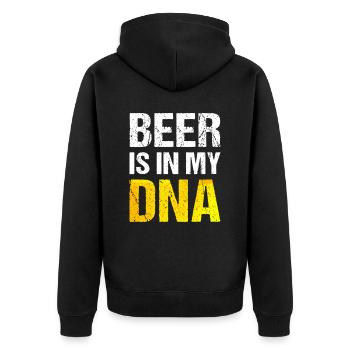 La bière est dans mon ADN Toast Beer - Veste à capuche bio Premium Unisexe - noir - Dos - Nico (187cm)