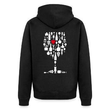 Vin Verre à vin Amateurs de vin - Veste à capuche bio Premium Unisexe - noir - Dos - Nico (187cm)