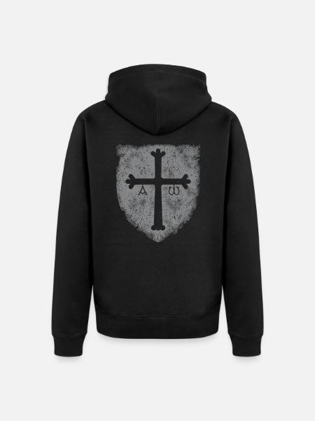 Asturies GRIS - Veste à capuche bio Premium Unisexe - noir