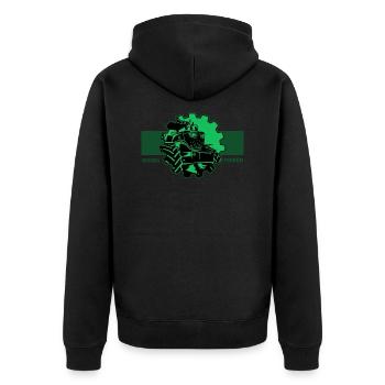 tractor, farmer, farmer, farm harvest time - Unisex Premium Organic Zip Hoodie - black - Back - Nico (187cm)