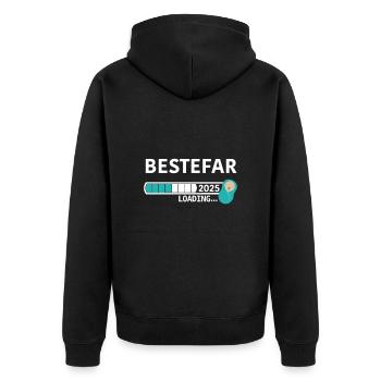 Bestefar 2025 - Veste à capuche bio Premium Unisexe - noir - Dos - Nico (187cm)