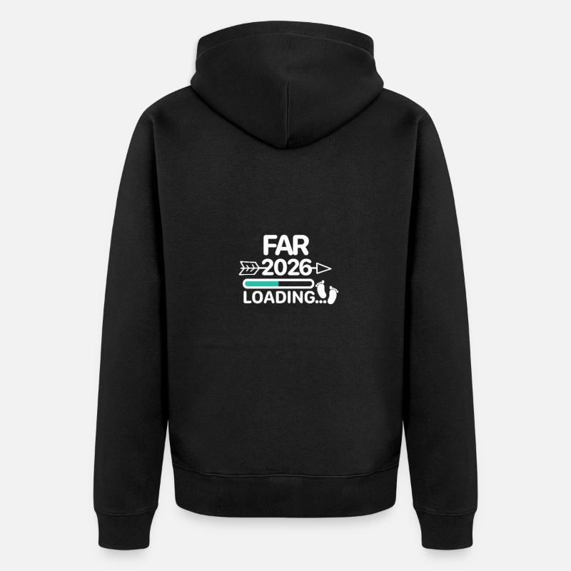 Papa 2026 dänisch - Unisex Premium Bio Zip Hoodie - Schwarz
