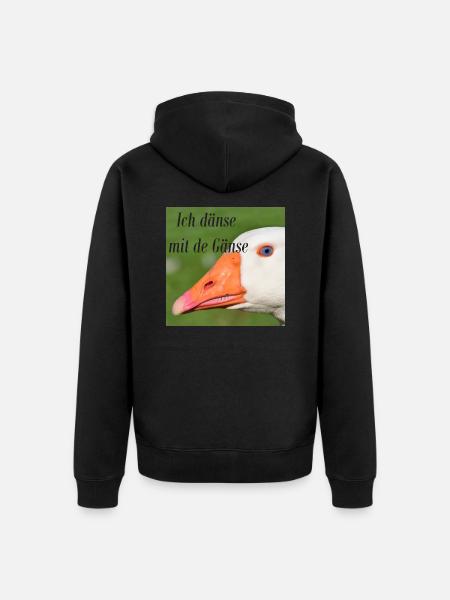 Je suis avec des oies - Veste à capuche bio Premium Unisexe - noir