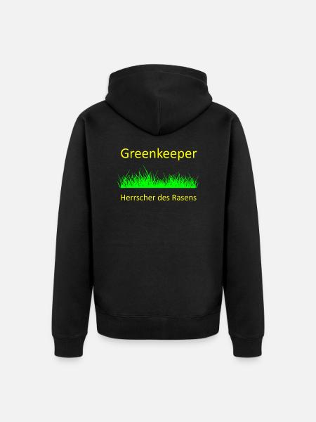 Greenkeeper - Unisex Premium Organic Zip Hoodie - black