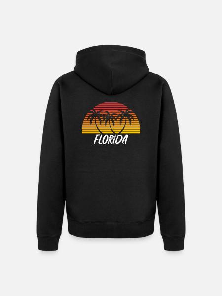 Florida - Unisex Premium Organic Zip Hoodie - black