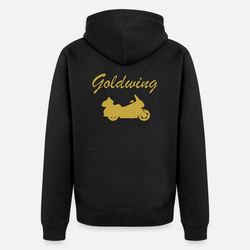 Goldwing Geschenk Geschenkidee - Unisex Premium Bio Zip Hoodie - Schwarz