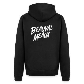 Beauval - Meaux - Veste à capuche bio Premium Unisexe - noir - Dos - Nico (187cm)