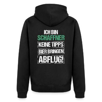 Je suis chef d'orchestre - apporte de la bière et décolle - Veste à capuche bio Premium Unisexe - noir - Dos - Nico (187cm)