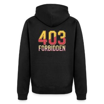 404 Forbidden - Veste à capuche bio Premium Unisexe - noir - Dos - Nico (187cm)