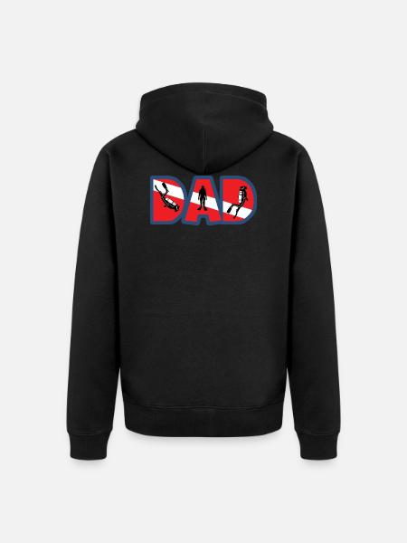 SCUBA DAD - Unisex Premium Organic Zip Hoodie - black