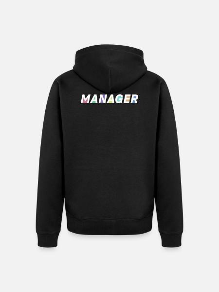 The manager - Unisex Premium Organic Zip Hoodie - black