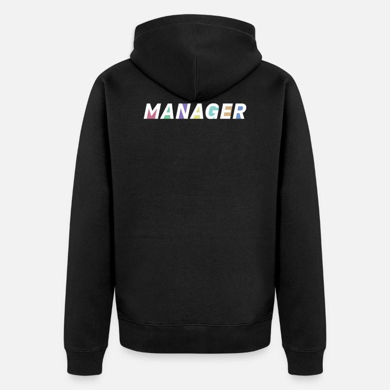 Der Manager - Unisex Premium Bio Zip Hoodie - Schwarz
