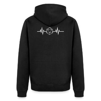 I <3 Jeu de rôle - Veste à capuche bio Premium Unisexe - noir - Dos - Nico (187cm)