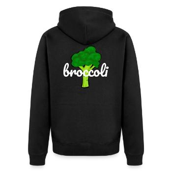 Le brocoli! - Veste à capuche bio Premium Unisexe - noir - Dos - Nico (187cm)