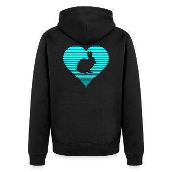 lièvre - Veste à capuche bio Premium Unisexe - noir - Dos - Nico (187cm)