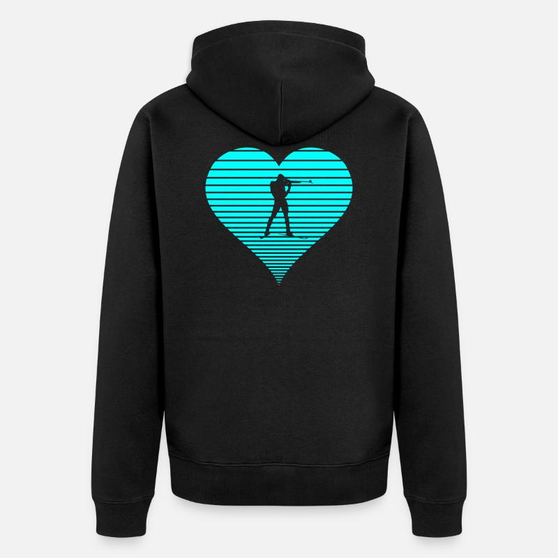 biathlon - Veste à capuche bio Premium Unisexe - noir