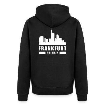 Frankfurt Skyline Hessen FFM 069 Frankfurt Liebe - Veste à capuche bio Premium Unisexe - noir - Dos - Nico (187cm)