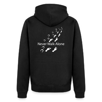 Ne marche jamais seul maillot · Propriétaire de cheval · Cadeau - Veste à capuche bio Premium Unisexe - noir - Dos - Nico (187cm)