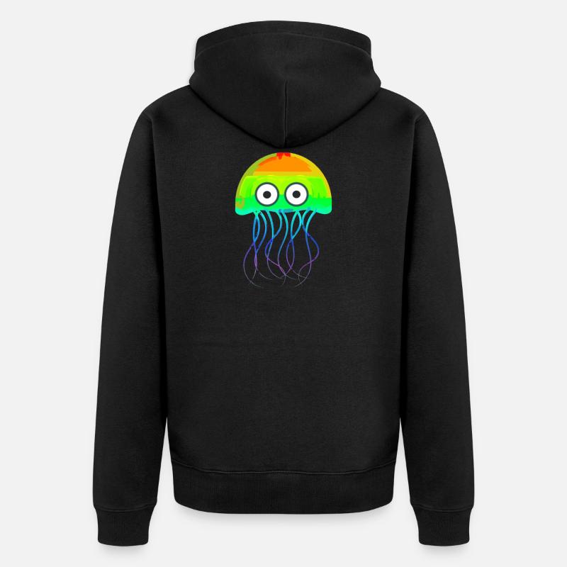 Méduse - Veste à capuche bio Premium Unisexe - noir