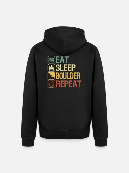 Bouldering - Unisex Premium Organic Zip Hoodie - black