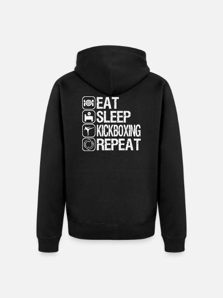Kickboxer - Unisex Premium Organic Zip Hoodie - black