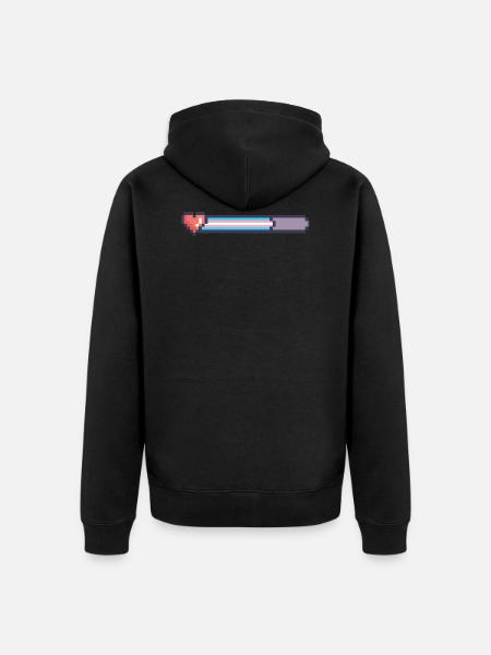Trans Loading Bar - Unisex Premium Organic Zip Hoodie - black