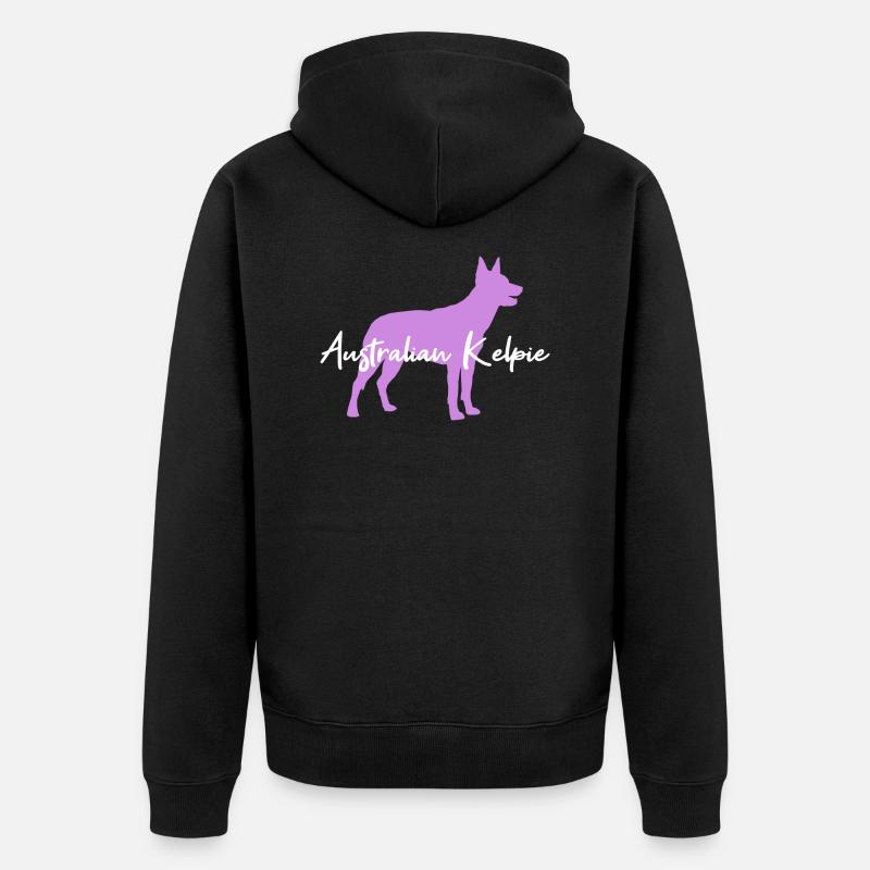 Australian Kelpie - Unisex Premium Bio Zip Hoodie - Schwarz
