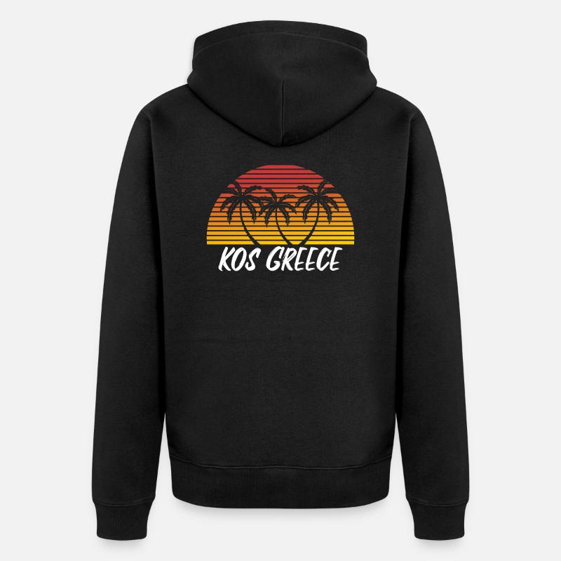 Kos Grèce - Veste à capuche bio Premium Unisexe - noir