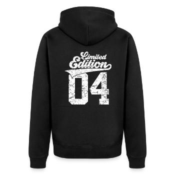 22ND BIRTHDAY LIMITED EDITION 2004 - Unisex Premium Organic Zip Hoodie - black - Back - Nico (187cm)