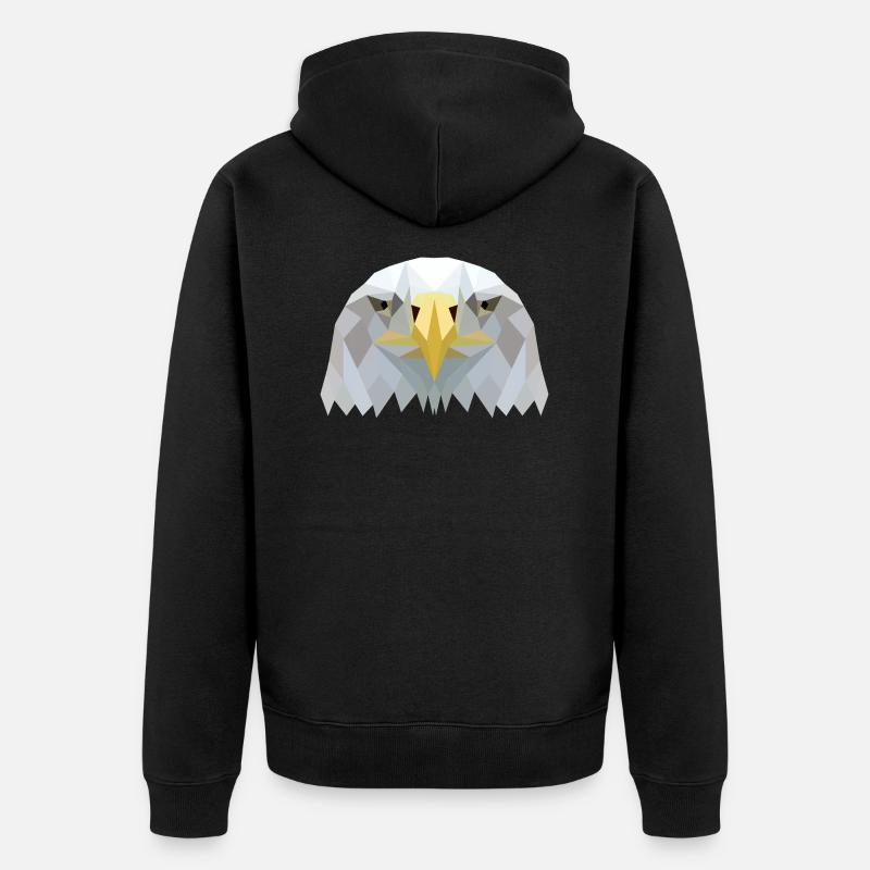 tête d'aigle - Veste à capuche bio Premium Unisexe - noir