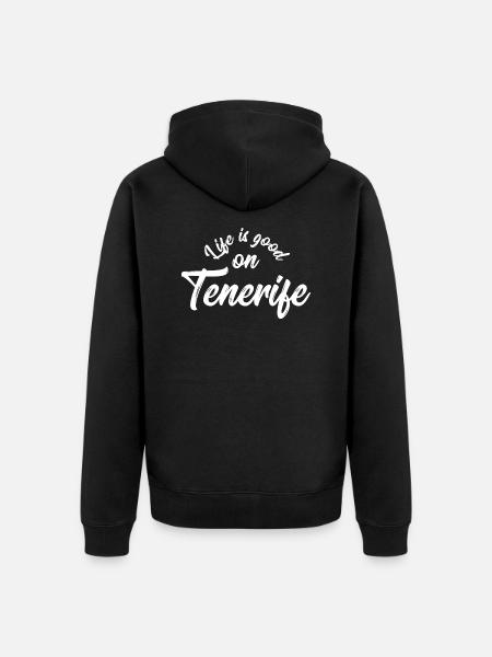 Tenerife love - Unisex Premium Organic Zip Hoodie - black