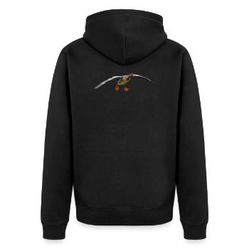 oiseau - Veste à capuche bio Premium Unisexe - noir - Dos - Nico (187cm)