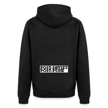 Post-Soviet Post-Punk - Unisex Premium Organic Zip Hoodie - black - Back - Nico (187cm)