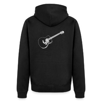 guitare acoustique - Veste à capuche bio Premium Unisexe - noir - Dos - Nico (187cm)