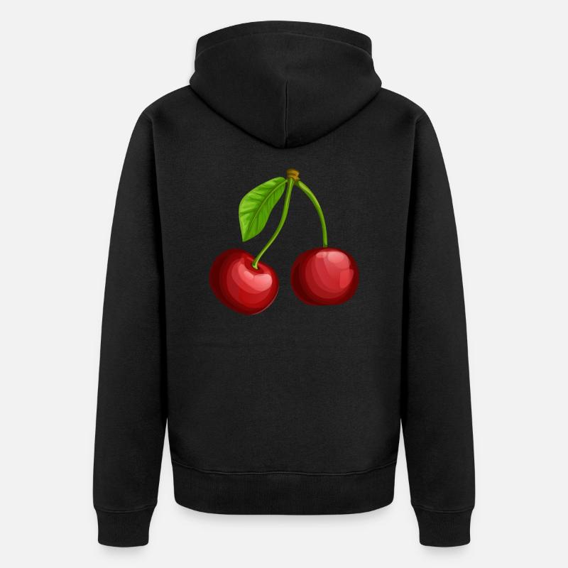 Douces cerises - Veste à capuche bio Premium Unisexe - noir