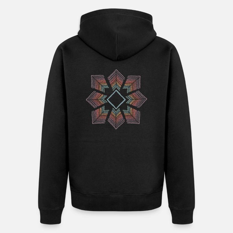 Fleur arc-en-ciel - Veste à capuche bio Premium Unisexe - noir