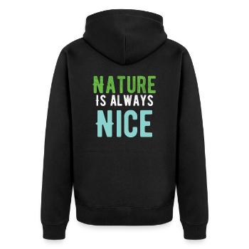La nature est toujours agréable - Veste à capuche bio Premium Unisexe - noir - Dos - Nico (187cm)