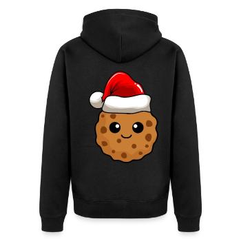 Cookies Noël BD Noël - Veste à capuche bio Premium Unisexe - noir - Dos - Nico (187cm)