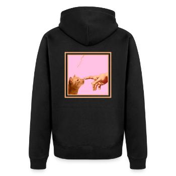 Chat - Veste à capuche bio Premium Unisexe - noir - Dos - Nico (187cm)
