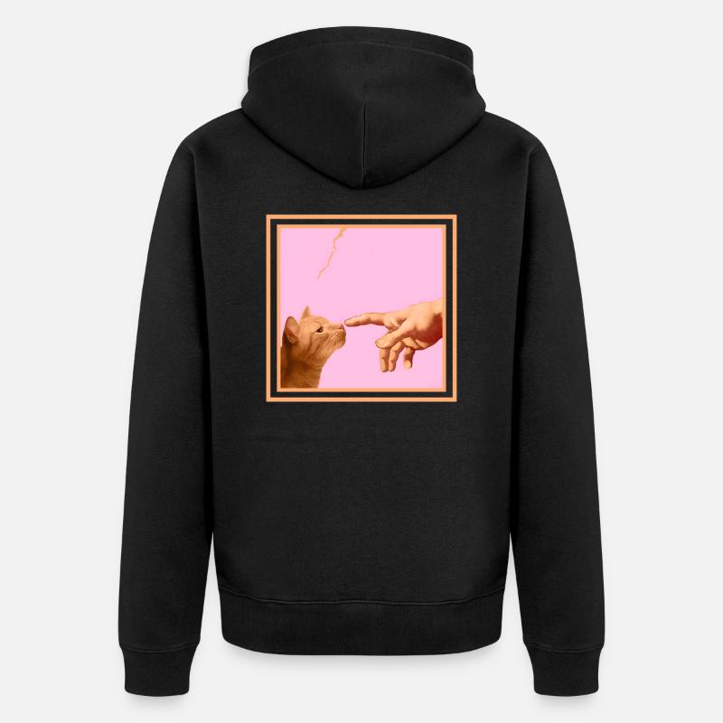 Chat - Veste à capuche bio Premium Unisexe - noir